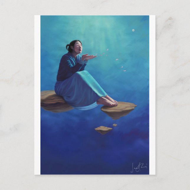 Thoughts Like Rose Petals Postcard (Front)