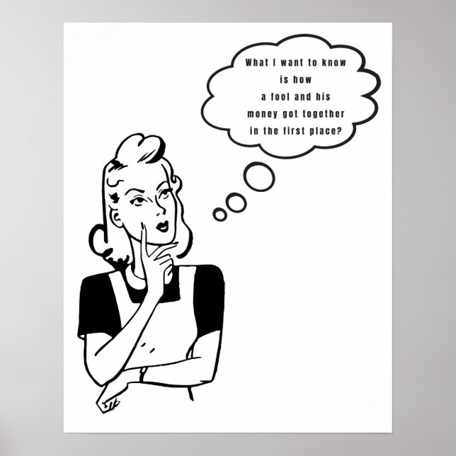 Thoughts of a Sarcastic Retro Housewife Poster (Front)