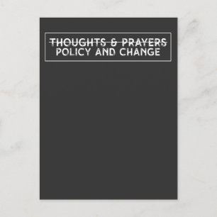 Thoughts & Prayers Policy And Change Invitation Postcard