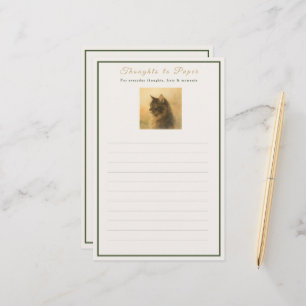 Thoughts to Paper Notepad   Maine Coon Cat