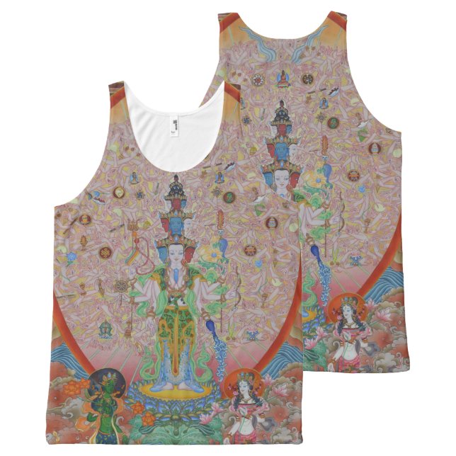 Thousand-Armed Avalokiteshvara All-Over Print Tank (Front and Back)