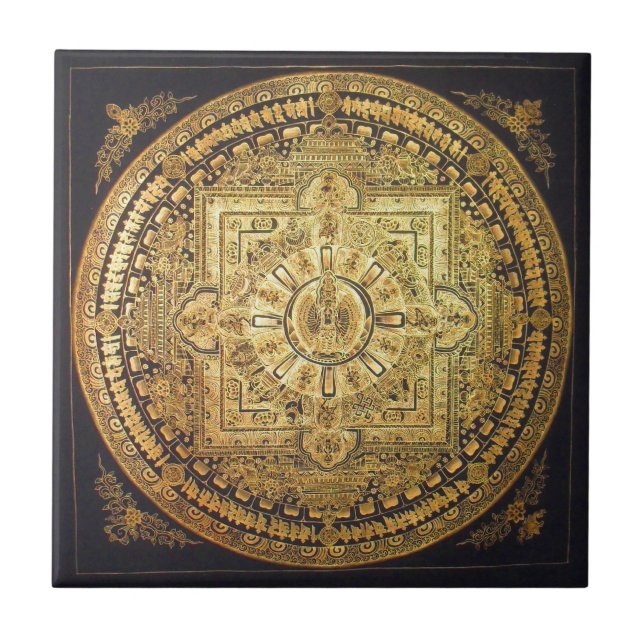 Thousand-Armed Avalokiteshvara Mandala Tile (Front)