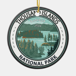 Thousand Islands National Park Canada Badge Ceramic Tree Decoration