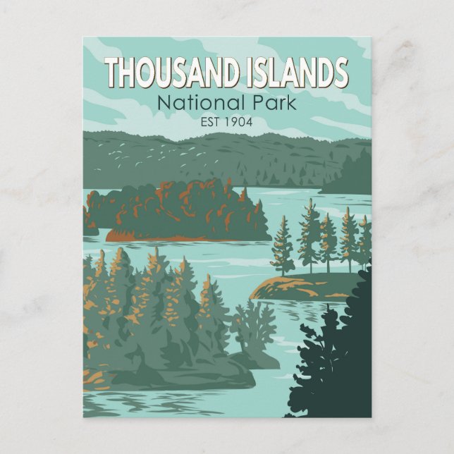 Thousand Islands National Park Canada Vintage Postcard (Front)