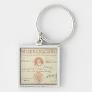 Thousand livre banknote with Louis XVI's Key Ring