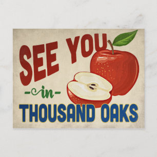 Thousand Oaks California Apple - Vintage Travel Postcard