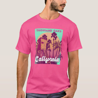 Thousand Oaks California palm tree beach retro vin T-Shirt