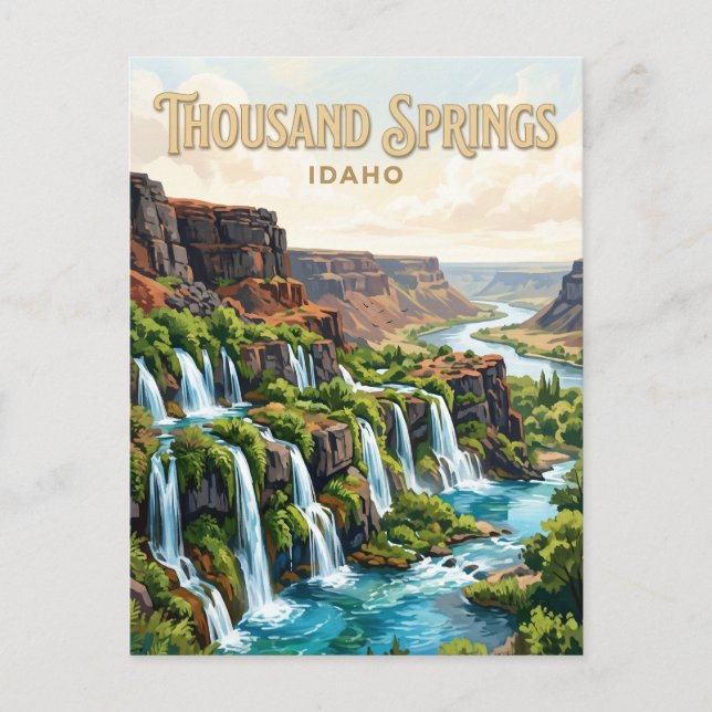 Thousand Springs State Park Hagerman Postcard (Front)