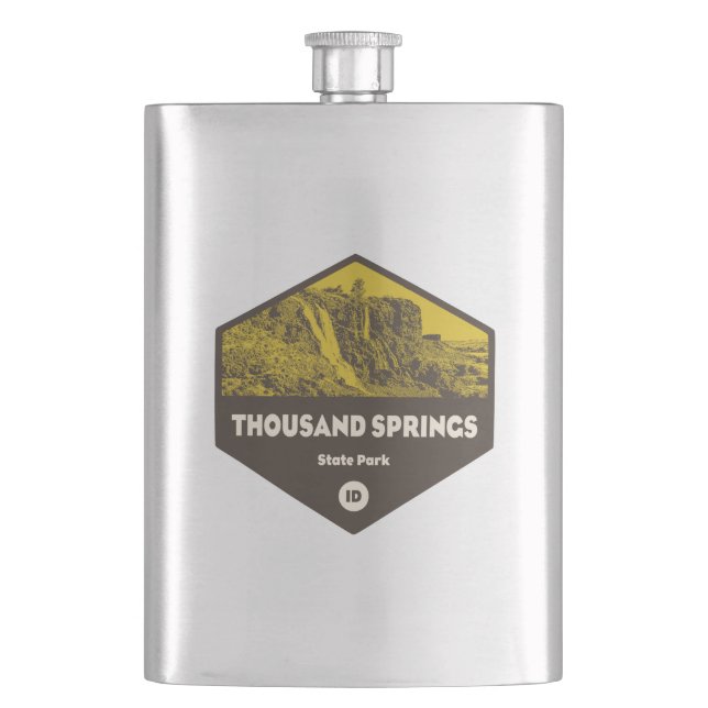 Thousand Springs State Park Idaho Hip Flask (Front)