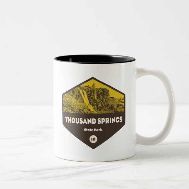 Thousand Springs State Park Idaho Two-Tone Coffee Mug (Right)