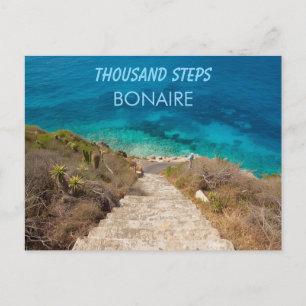 Thousand steps bonaire postcard
