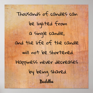 Thousands Of Candle --- Buddha quote _art print