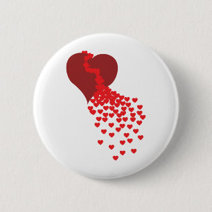 Thousands Of Hearts 6 Cm Round Badge