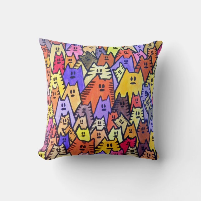 THP - 009 - CATS - Throw Pillow (Front)