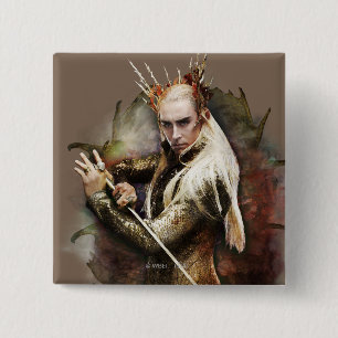 Thranduil With Sword 15 Cm Square Badge