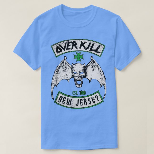 THRASH METAL OVERKILL NEW JERSEY  T-Shirt (Design Front)
