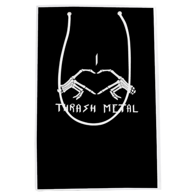 Thrash Skeleton Hands Heart Classic Medium Gift Bag (Front)