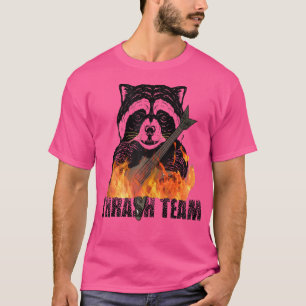 Thrash Team Funny Racoon Heavy Metal Guitar Playe T-Shirt