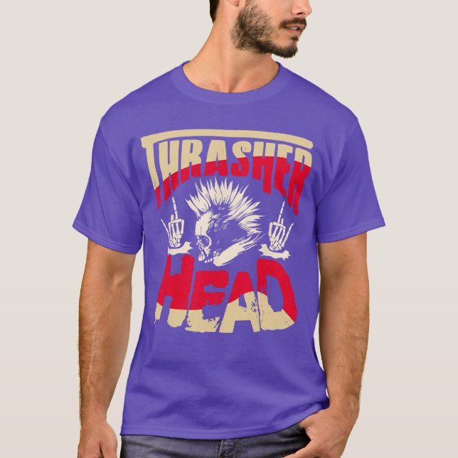 Thrasher Head funny retro T-Shirt (Front)