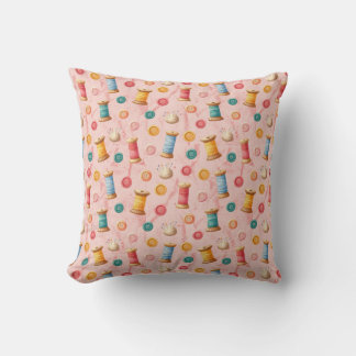 thread and buttons- pattern sewing cushion