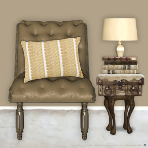 Thread of Gold Throw Pillow