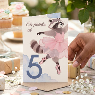 Thread-Painted Art   Ballerina Custom Age Birthday Card