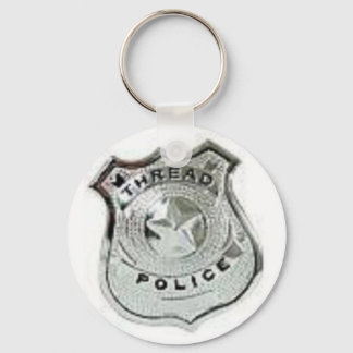 thread police badge key ring