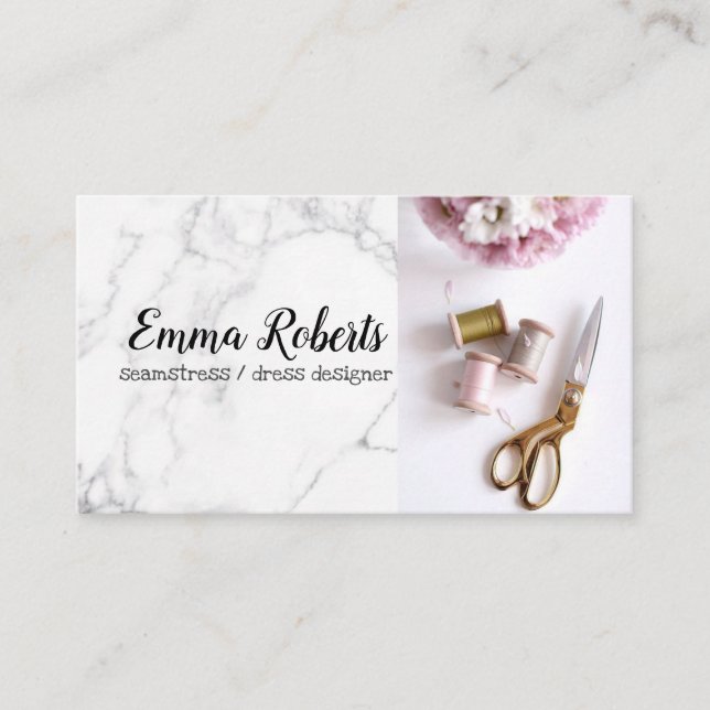 Thread Reels | Seamstress Business Card (Front)