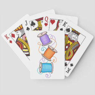 Thread Spools Playing Cards