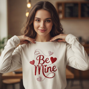 Thread-Style Hearts Romantic Valentine's Day Tri-Blend Shirt
