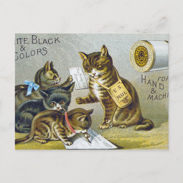 Thread Trade Card, 1880 Postcard (Front)