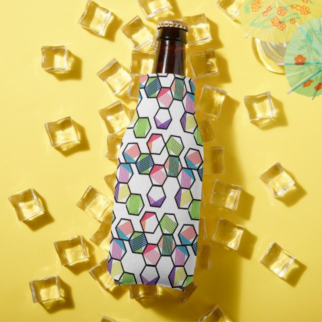 Threaded Hexagons Bottle Cooler (In Situ Summer)