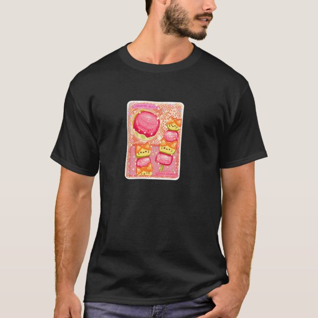 Threadless Aidadaism Strawberry & Cat Mochis Sketc T-Shirt (Front)