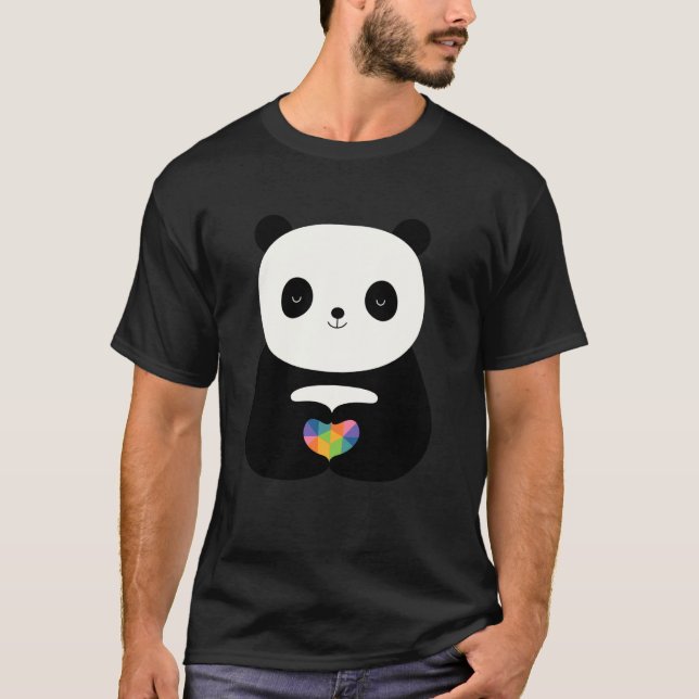 Threadless Andy Westface Panda Love Graphic T-Shirt (Front)