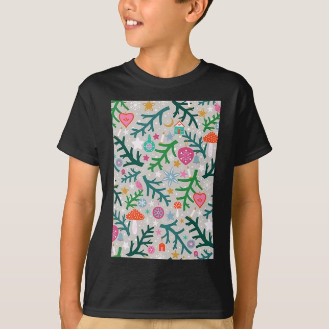 Threadless Carly Watts Christmas Tree Ubles Graphi T-Shirt (Front)
