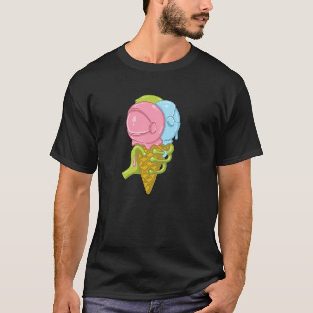 Threadless Gotoup Space Ice Cream Graphic T-Shirt (Front)