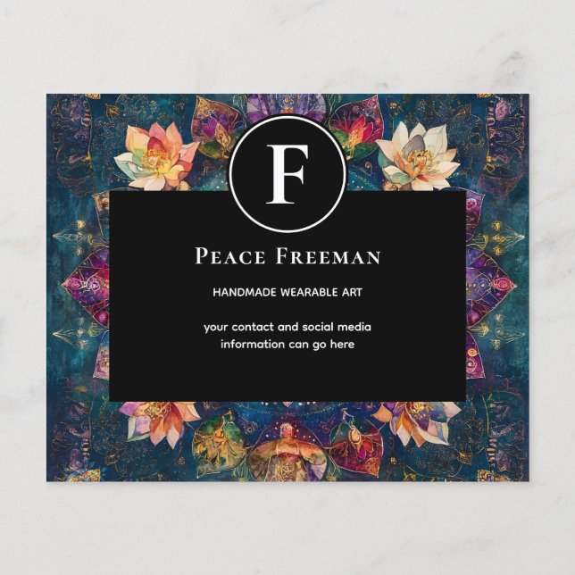 Threads of Light | Floral Mandala Design Flyer (Back)