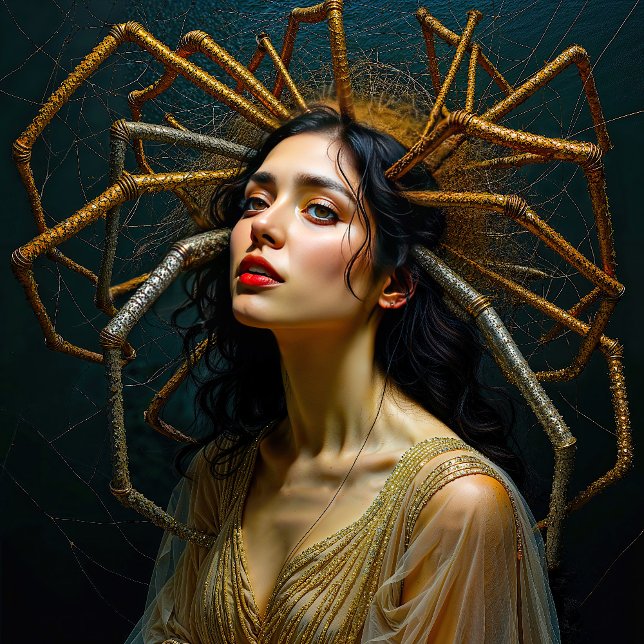 Threads of Transgression  Arachne's Transformation Glass Coaster (Creator Uploaded)