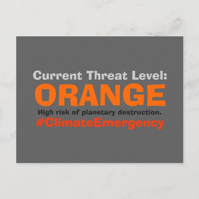 Threat Level Orange Resist Trump Postcard (Front)