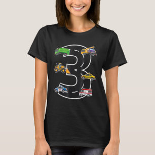Three 3yr 3rd Birthday Boy 3 Years Old 3 Birthday T-Shirt