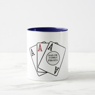 Three Aces Photo Frame Mug - Customisable Keepsake