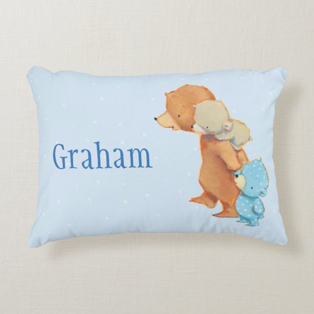 Three Adorable Bear Friends Decorative Cushion (Front)