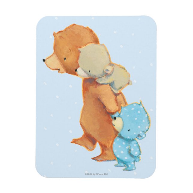 Three Adorable Bear Friends Magnet (Vertical)