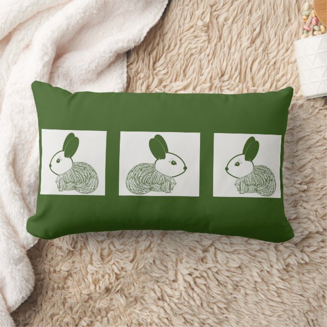 Three Adorable Bunnies Lumbar Cushion (Blanket)
