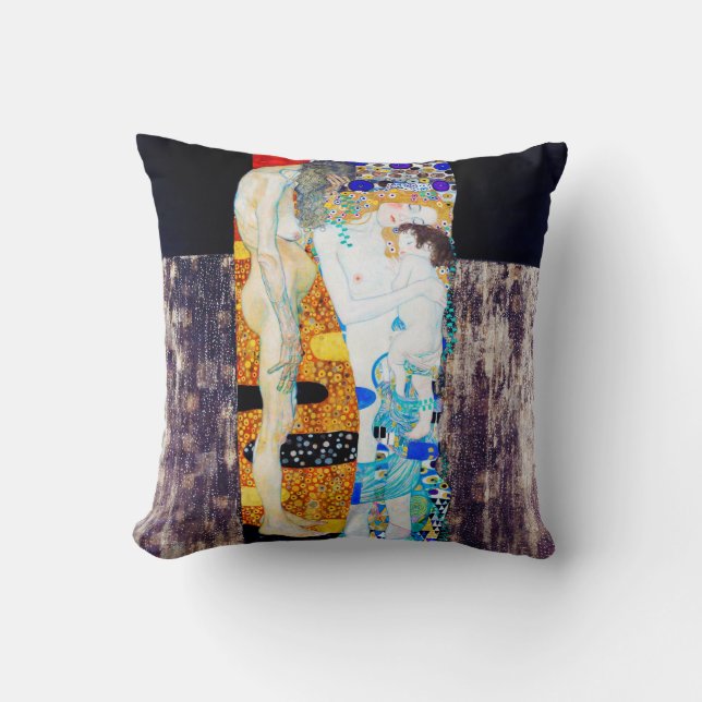 Three Ages of Life, Gustav Klimt Cushion (Front)