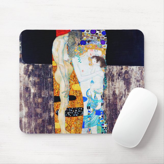 Three Ages of Life, Gustav Klimt Mouse Pad (With Mouse)