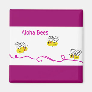 three aloha bees magnet