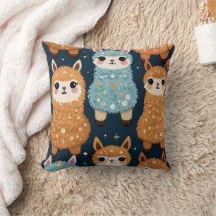 Three Alpaca Llama Cushion