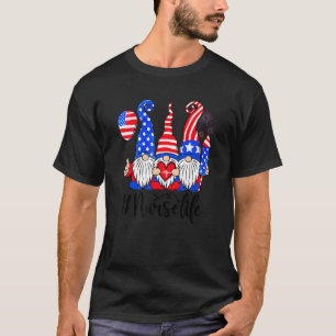 Three American Gnomes Nurses 4th Of July Nurse Lif T-Shirt