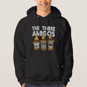 Three Amigos Mexican Gnomes Cute Cinco De Mayo Fie Hoodie